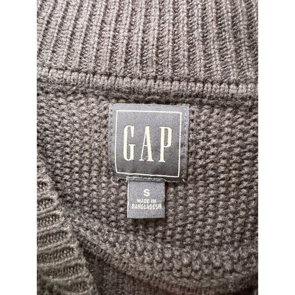 GAP Sweater Womens Small Black Waffle Knit Long Sleeve Pullover Casual - Picture 4 of 6